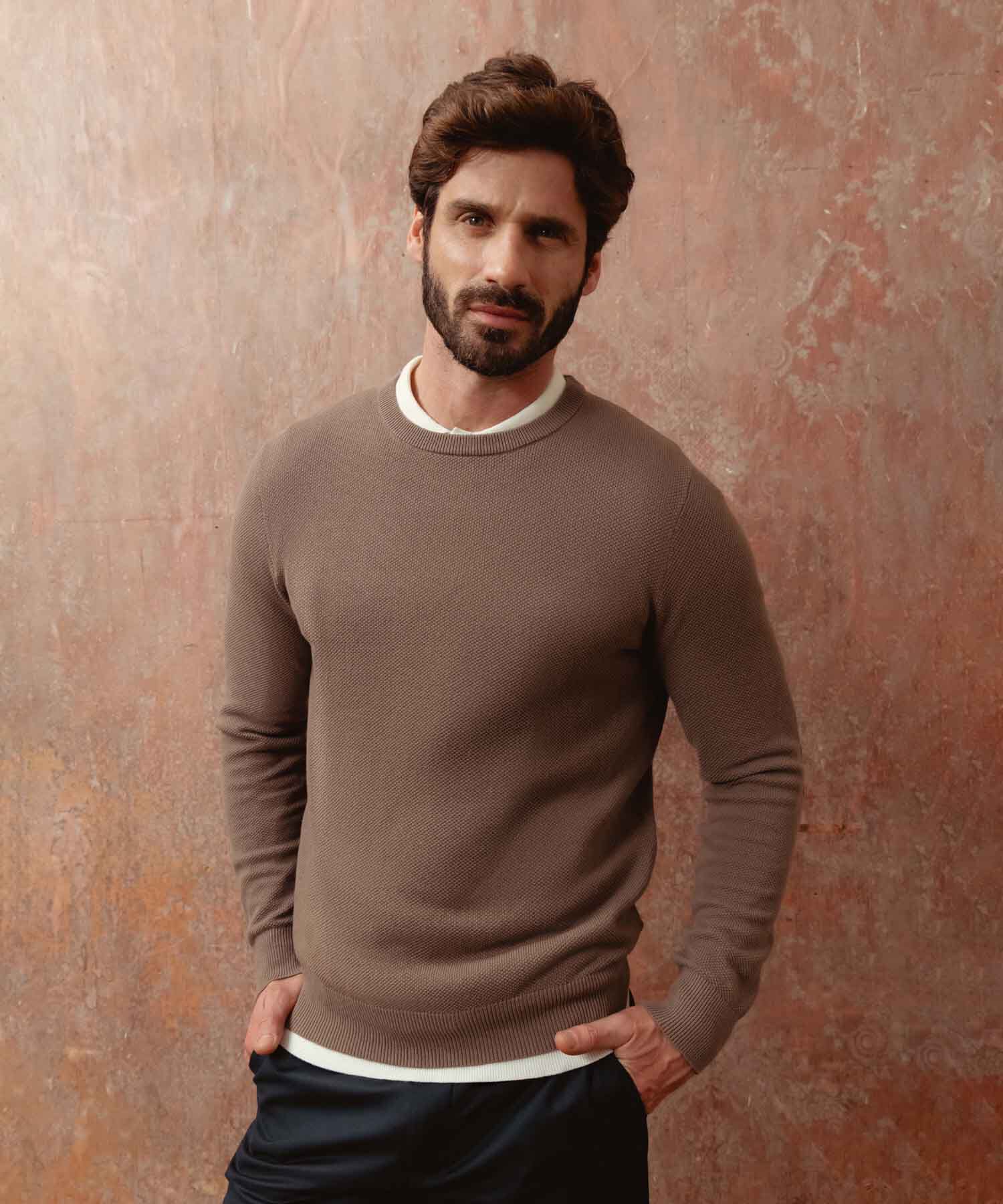 Buzo Unicolor Con Textura 