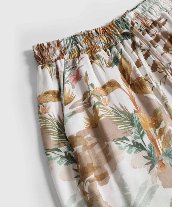 Pantal&oacute;n Fluido Estampado Para Mujer