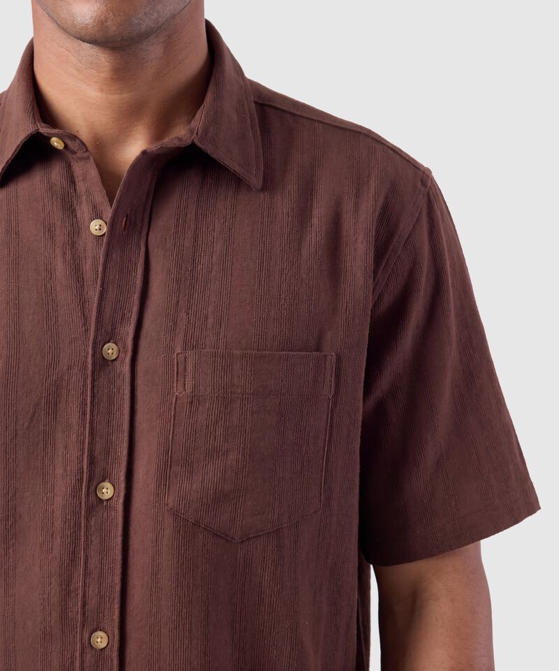 Camisa Manga Corta Texturizada Hombre