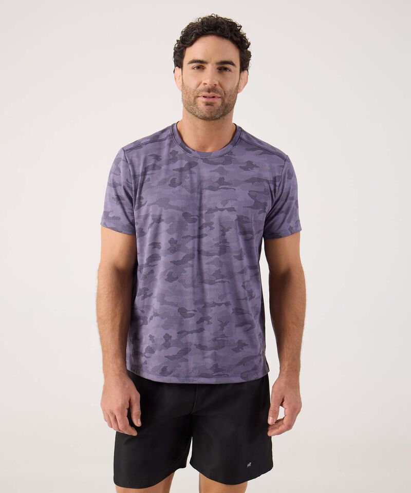 Camiseta Manga Corta Unicolor Texturizada