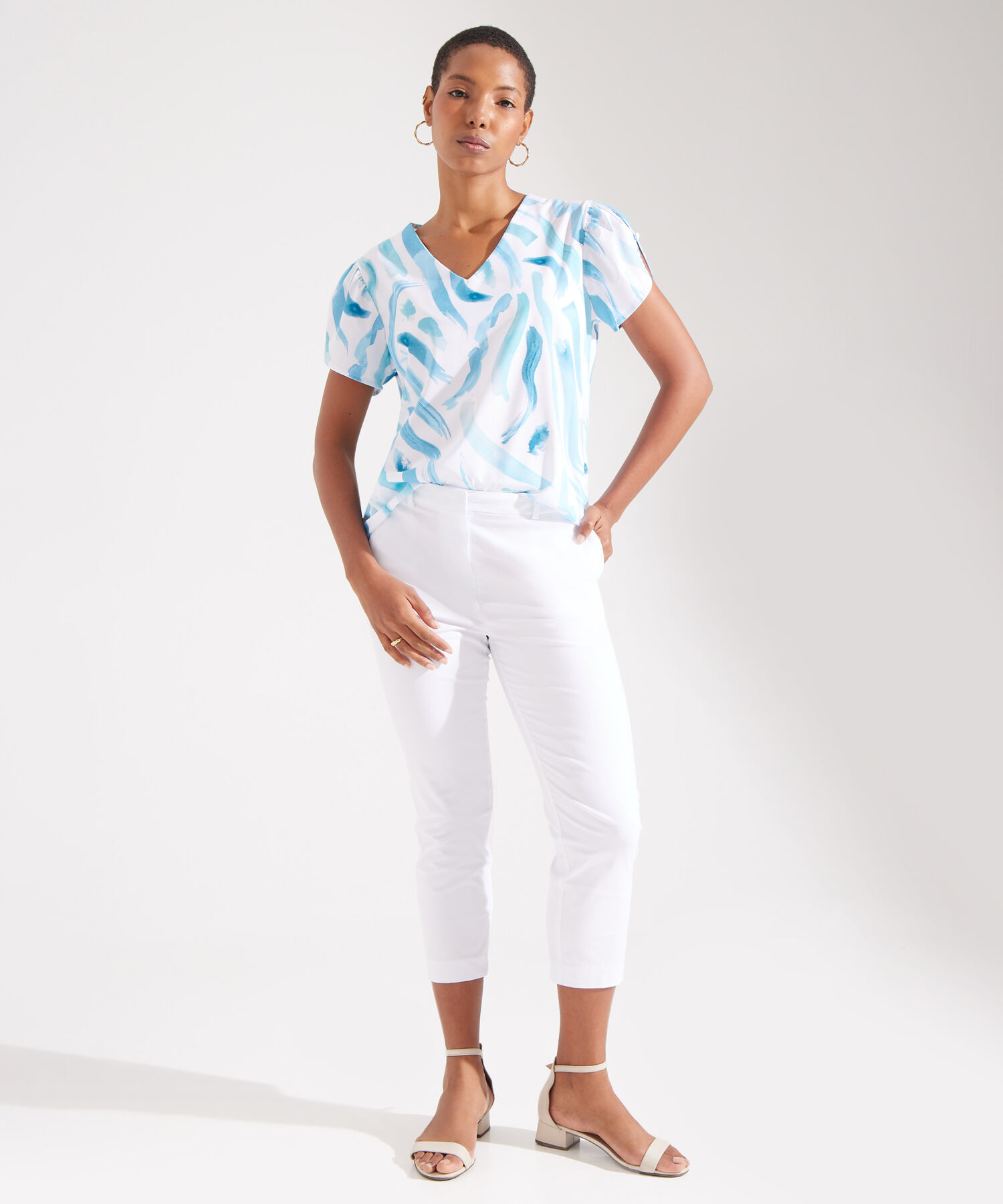 Pantalón Capri Con Bolsillos