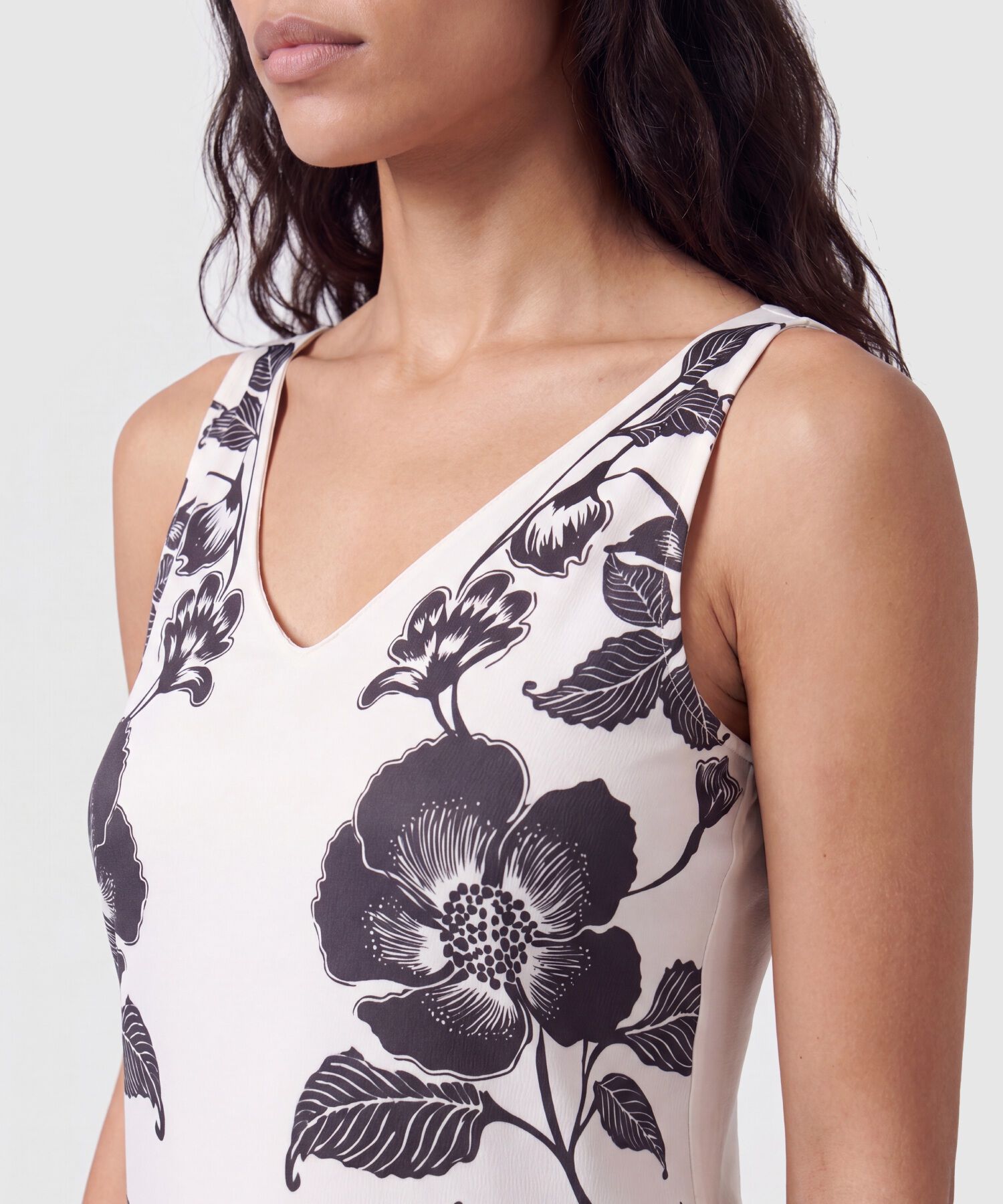 Camiseta Sin Mangas Cuello V Mujer
