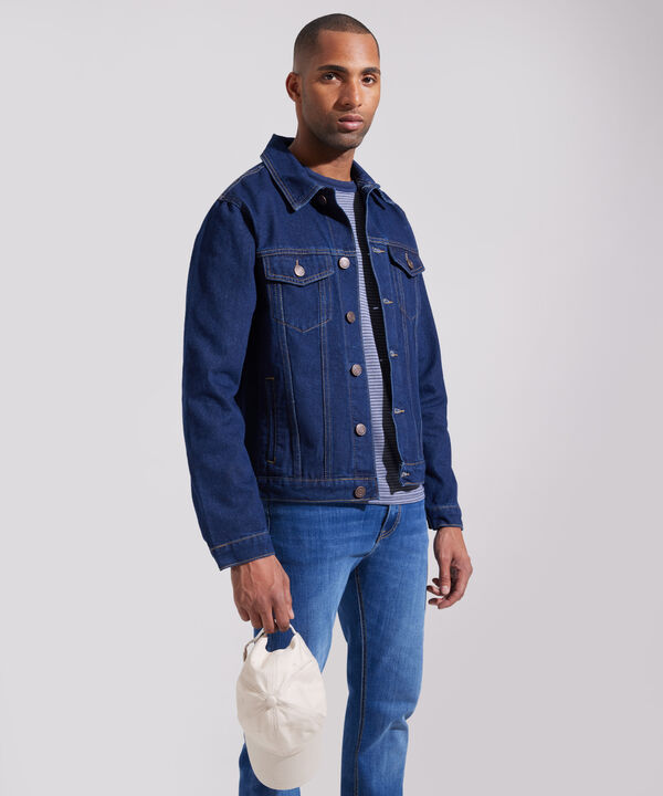 Chaqueta Trucker Azul Oscura image number null