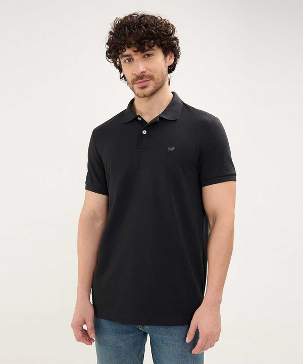 Polo Tejido Unicolor Cuello Y Puños Tejidos,Sin Bolsillo Con Hiladillo. image number null