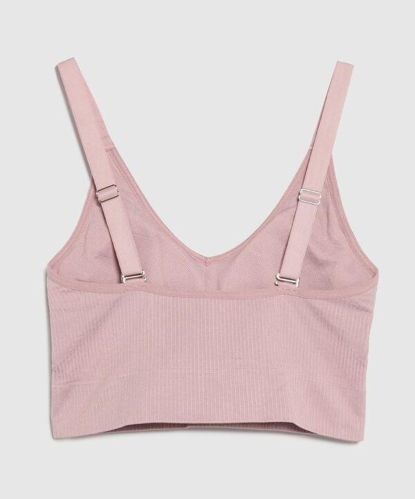 Top Top Seamless Escote V Con Tiras Ajustables