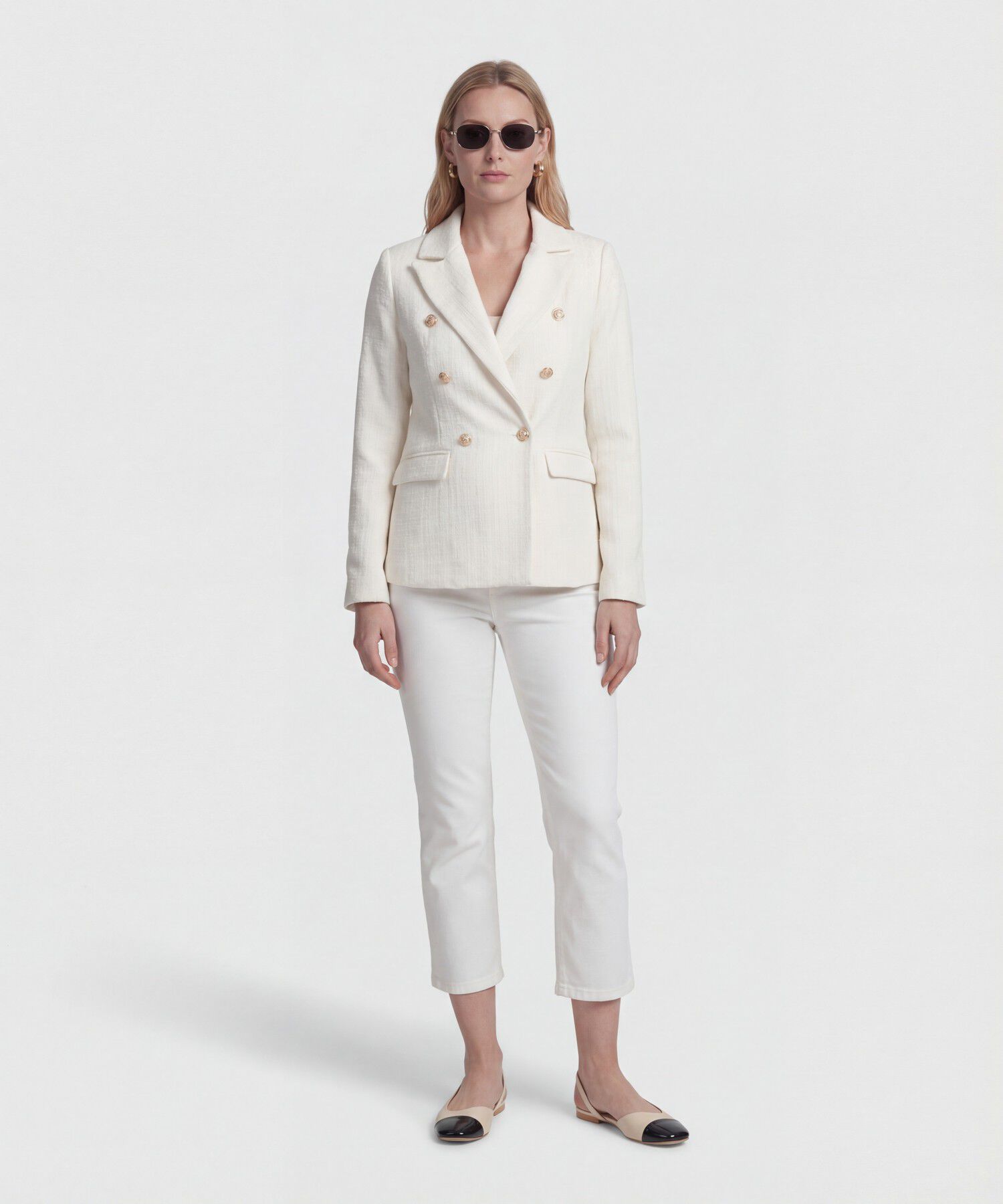 Jeans Cropped Flare Off White 