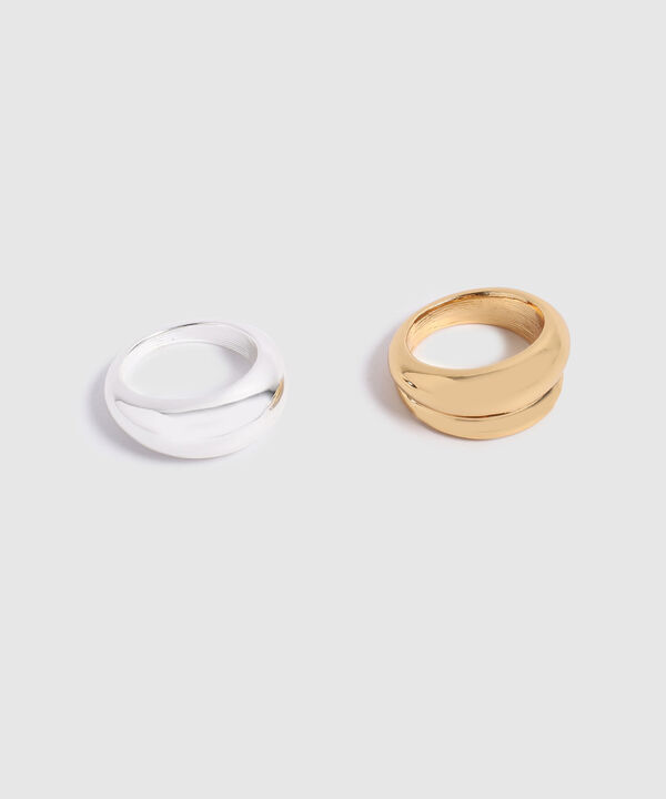 Set de Anillos Gruesos tipo Sello Para Mujer