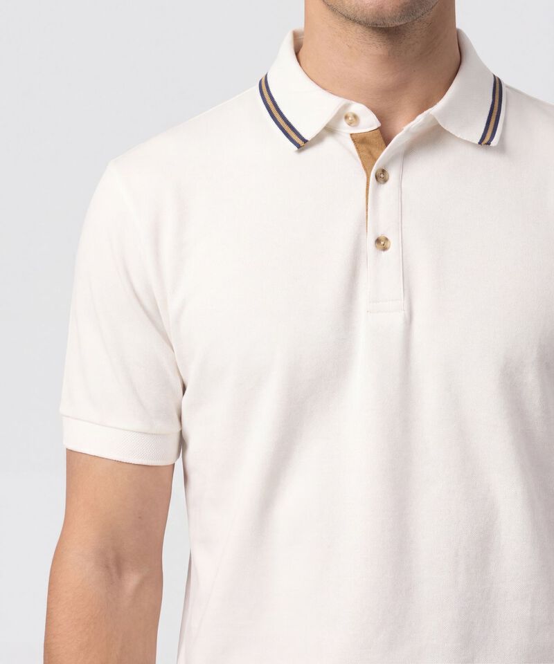 Polo Con Pechera En Contraste Para Hombre