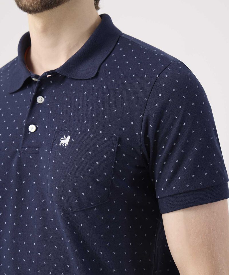 Polo Estampada Con Bolsillo En Lateral
