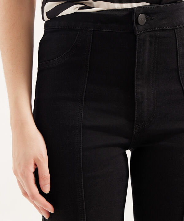 Jeggings Tiro Alto Tono Negro image number null