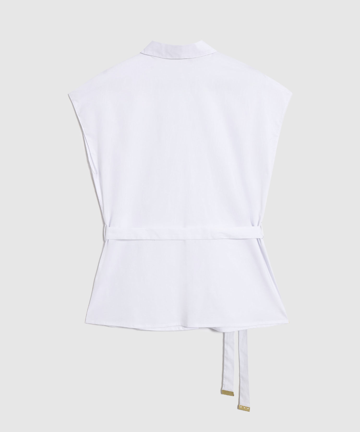 Camisa Minimalista Con Lazo Para Mujer