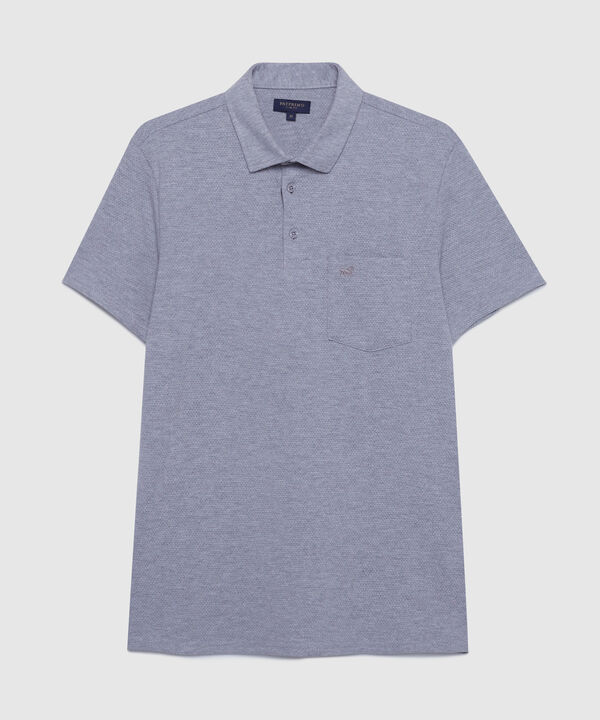 Polo Unicolor Textura, Cuello Duro Con Bolsillo, Silueta Slim Fit, Kairós