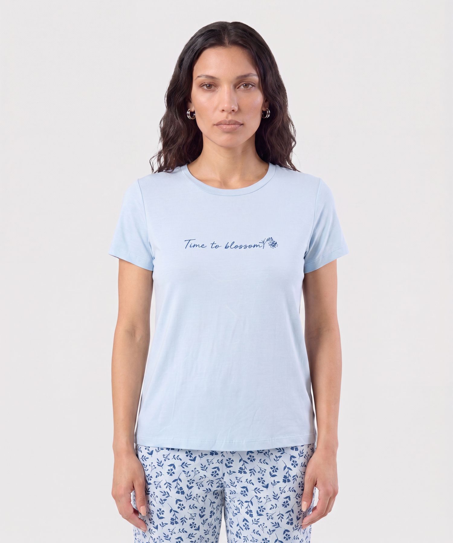 Pijama De Pantal&oacute;n Largo Y Camiseta Mujer