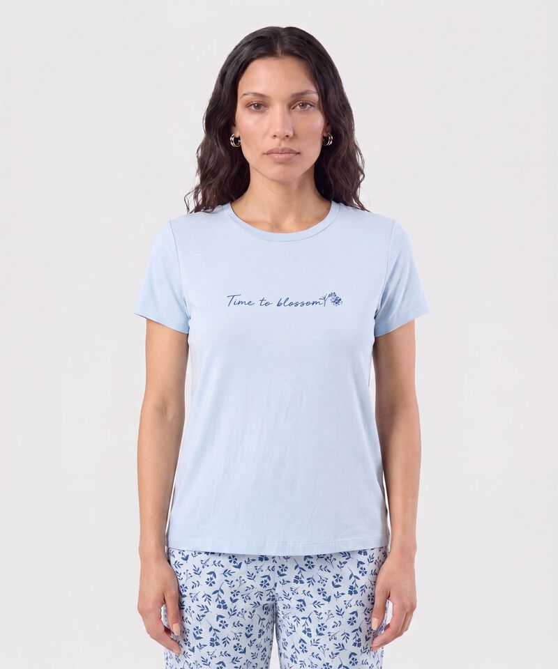 Pijama De Pantal&oacute;n Largo Y Camiseta Mujer