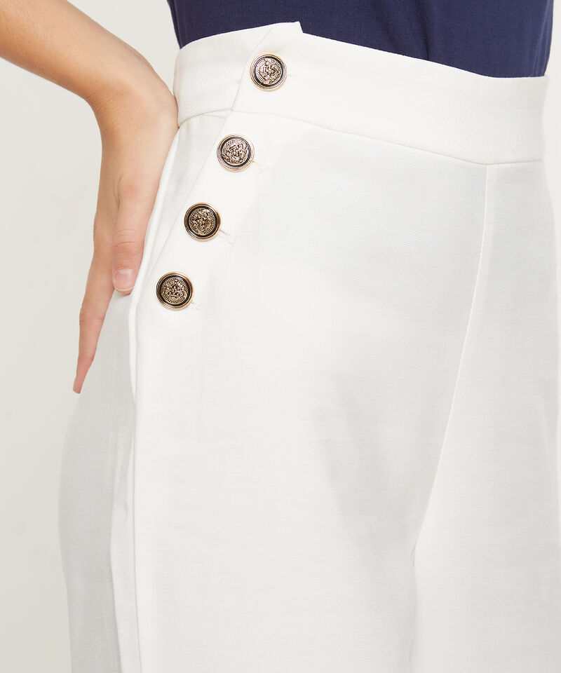Pantalón Fluido Con Botones