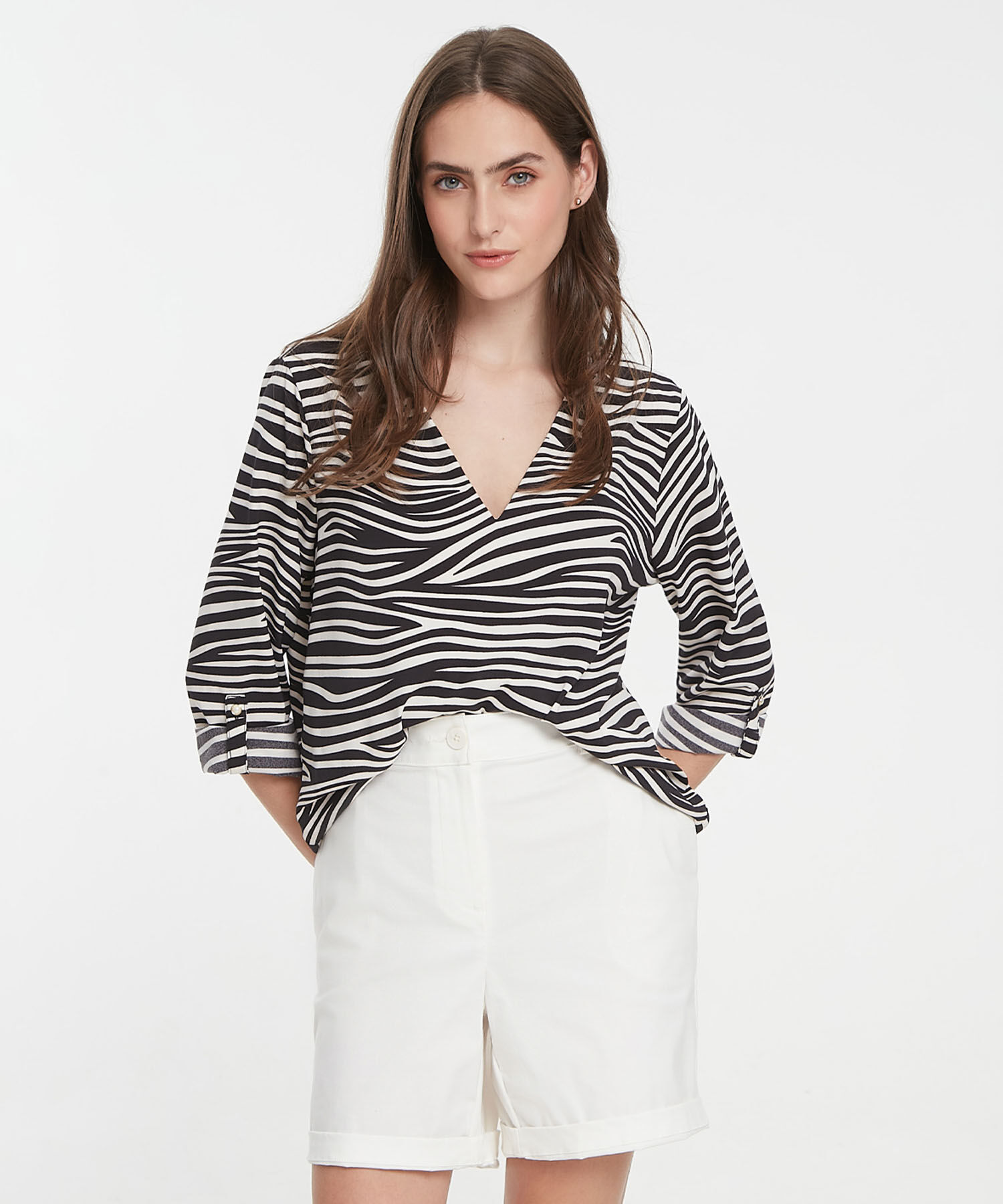 Blusa Manga 3/4 Estampada