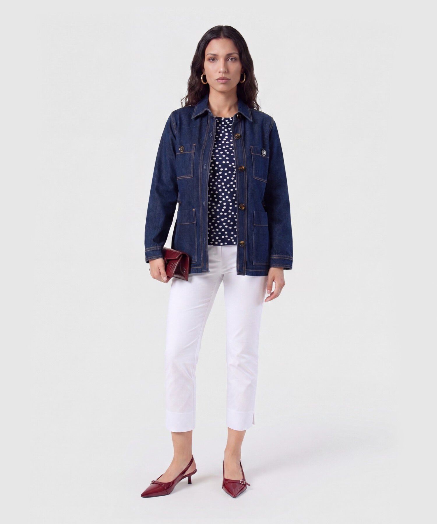 Pantal&oacute;n Capri Ajustado Para Mujer
