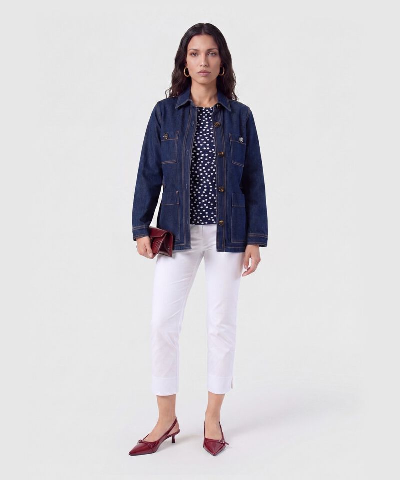 Pantal&oacute;n Capri Ajustado Para Mujer