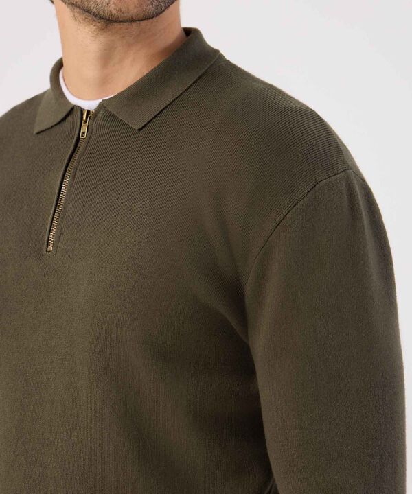 Buzo Con Cuello Y Media Cremallera Para Hombre image number null