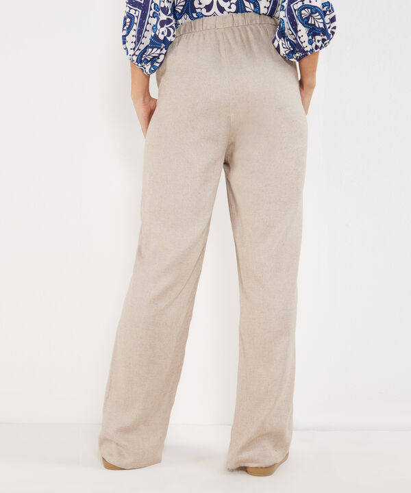 Pantalón Bota Recta En Lino