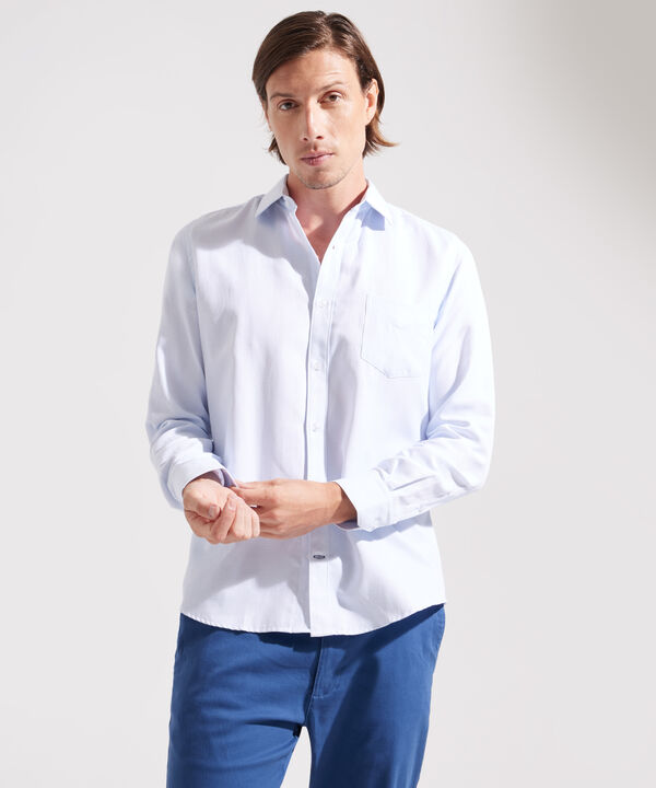 Camisa Manga Larga Cuello Italiano