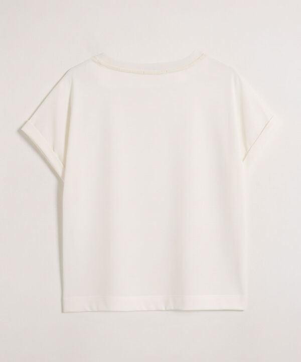 Camiseta Holgada Bordado Discreto Mujer image number null