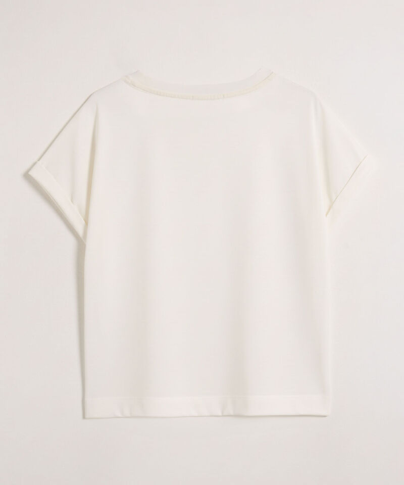 Camiseta Holgada Bordado Discreto Mujer