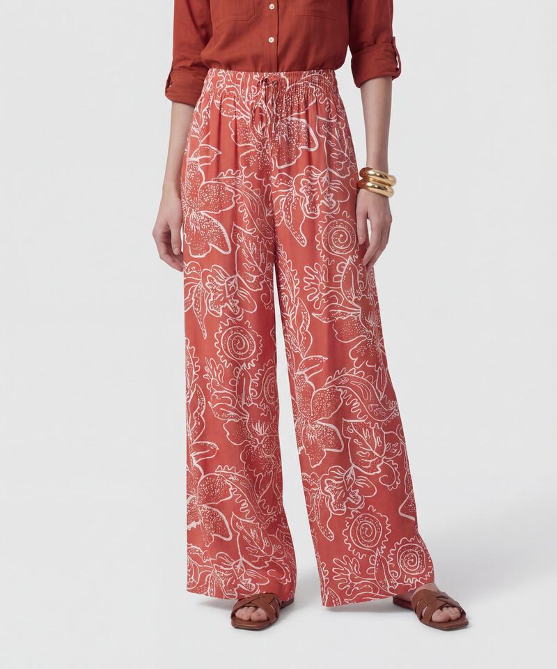 Pantal&oacute;n Fluido Estampado Para Mujer