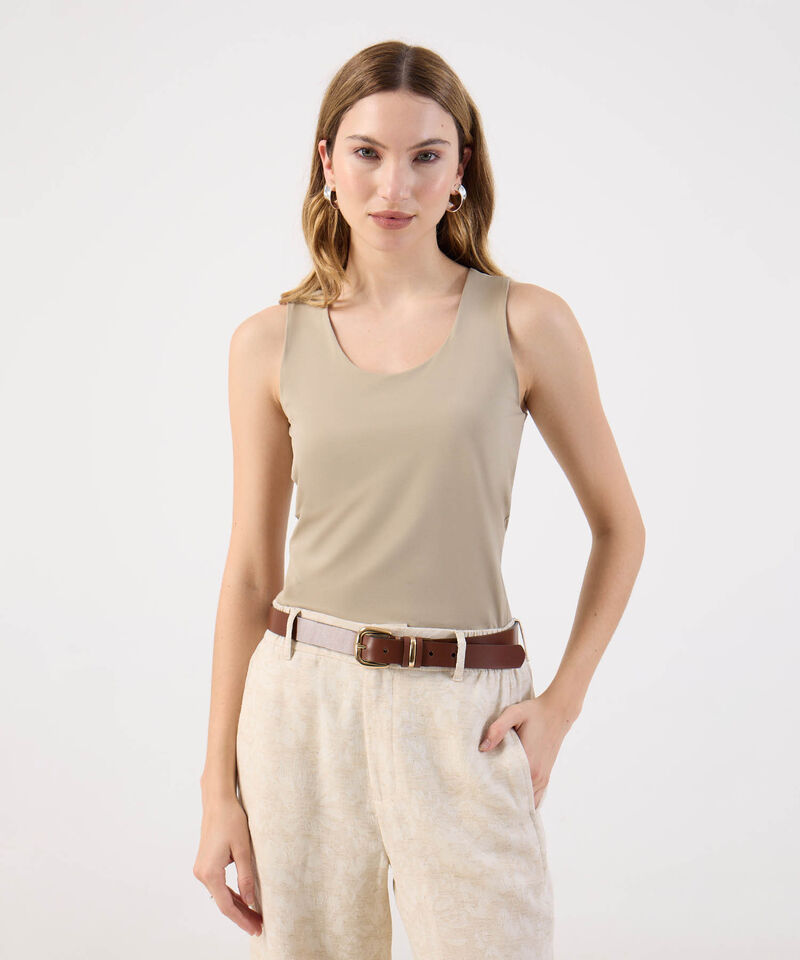 Camiseta Para Mujer Sin Mangascon Escote Redondo 