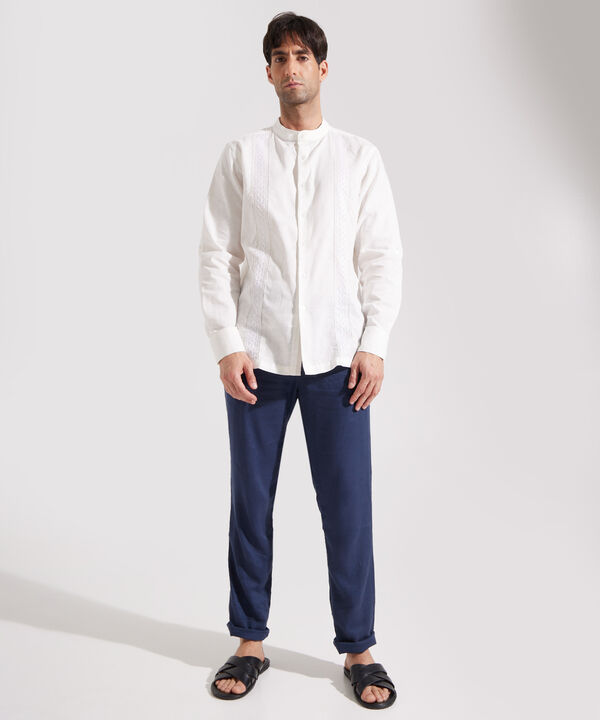 Camisa Guayabera Cuello Neru