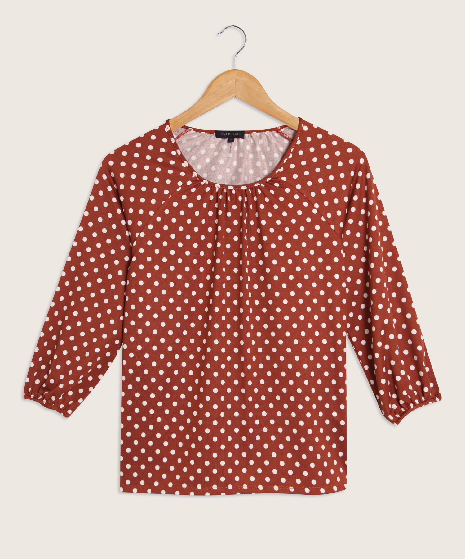 Camiseta Manga 3/4 Cuello Redondo Estampada