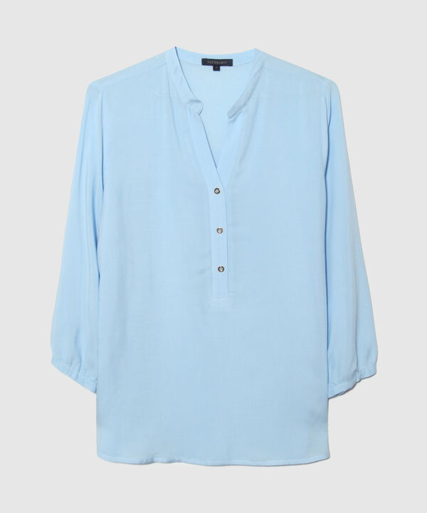 Blusa con Cuello Mao