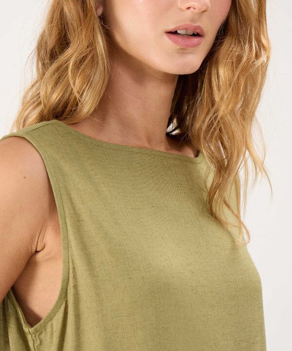 Vestido en Efecto Lino image number null