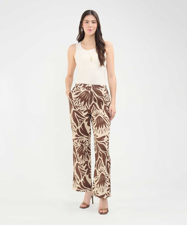 Pantalón Fluido Estampado image number null