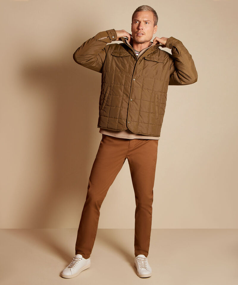 Chaqueta Acolchada Con Bolsillos De Parche