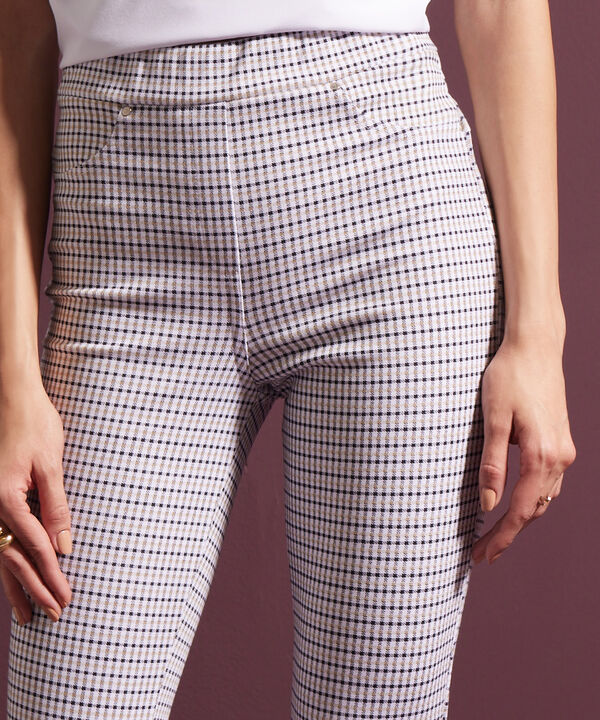 Leggings Estampado Con Simulación Bolsillos En Frente