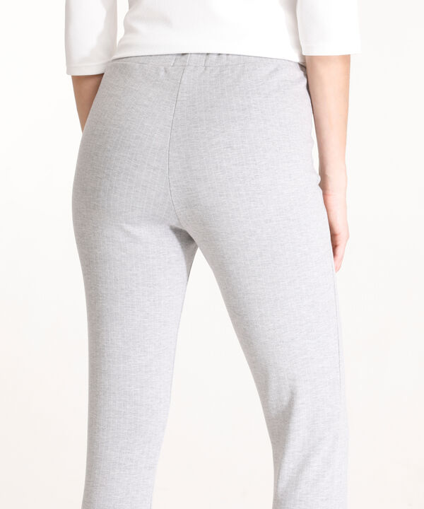 Leggings Preteñido Con Bolsillos Ribete En Frente, Simulacion Jota, Lineas Negro