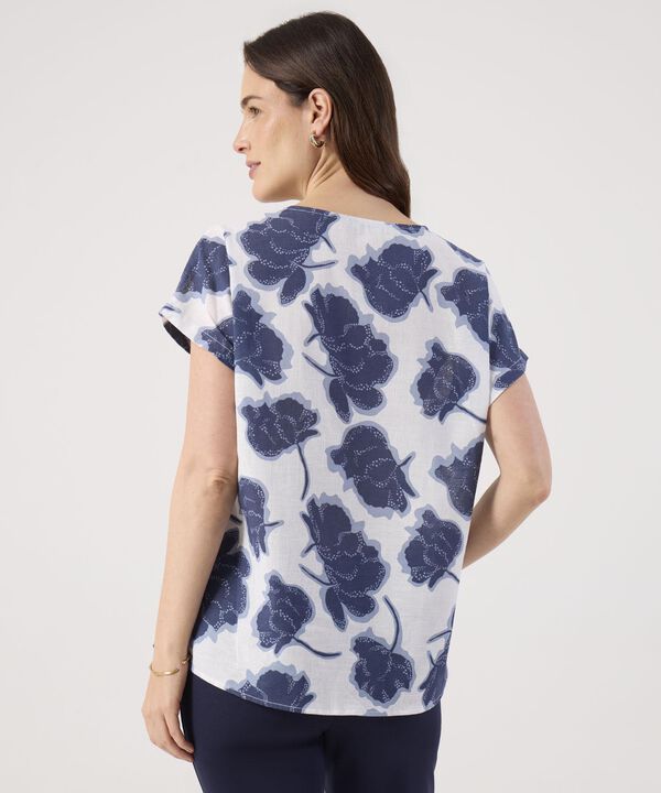 Blusa Estampada Cuello Redondo 