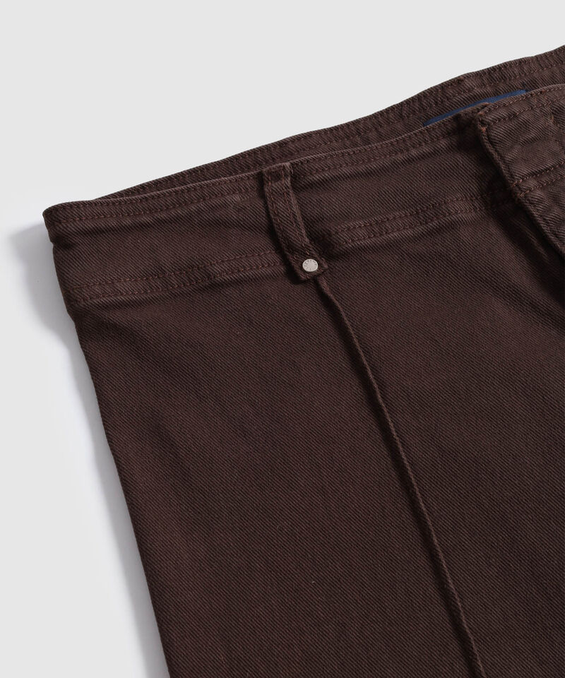Jeans Culotte Con Costuras Frontales Mujer