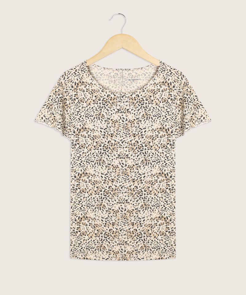 Camiseta mujer estampada manga corta