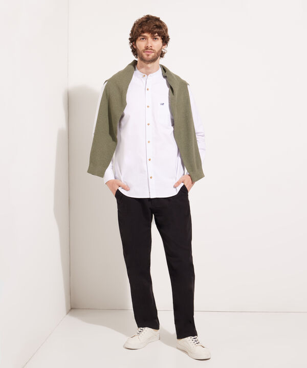 Camisa Cuello Neru Unicolor Con Coderas