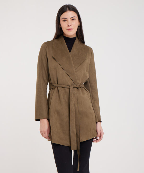 Chaqueta Unicolor Tipo Trench image number null