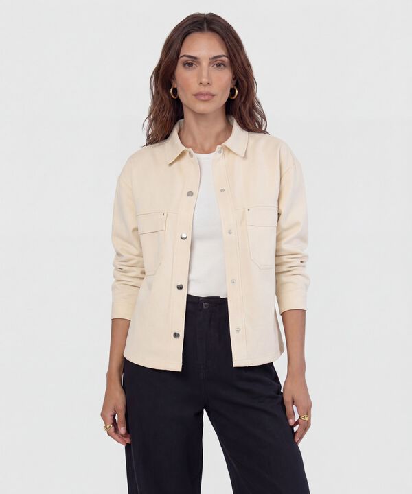 Chaqueta Unicolor Estilo Cargo para Mujer image number null