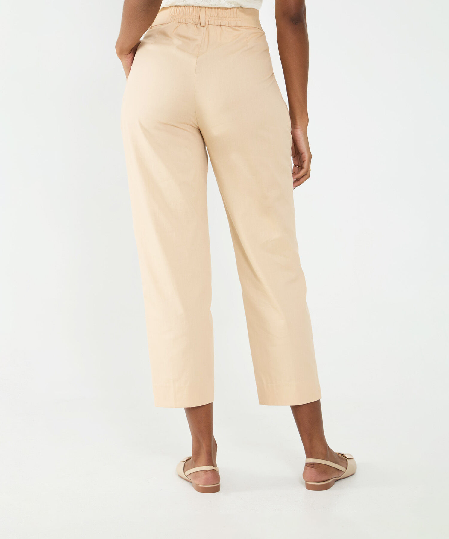 Pantalon Recto, Pretina Resortada En Posterior