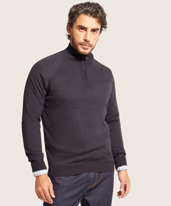 Saco Cuello Alto Con Cremallera image number null