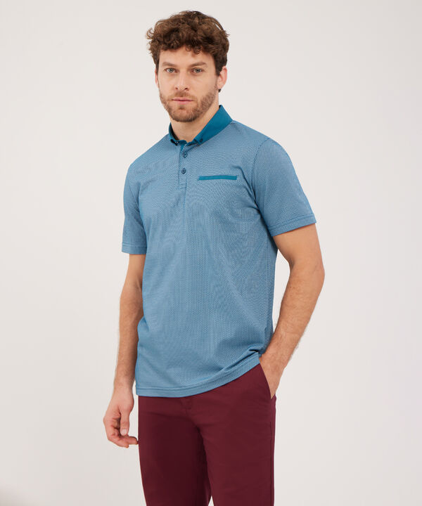 Polo  De Textura Con Cuello En Plana
