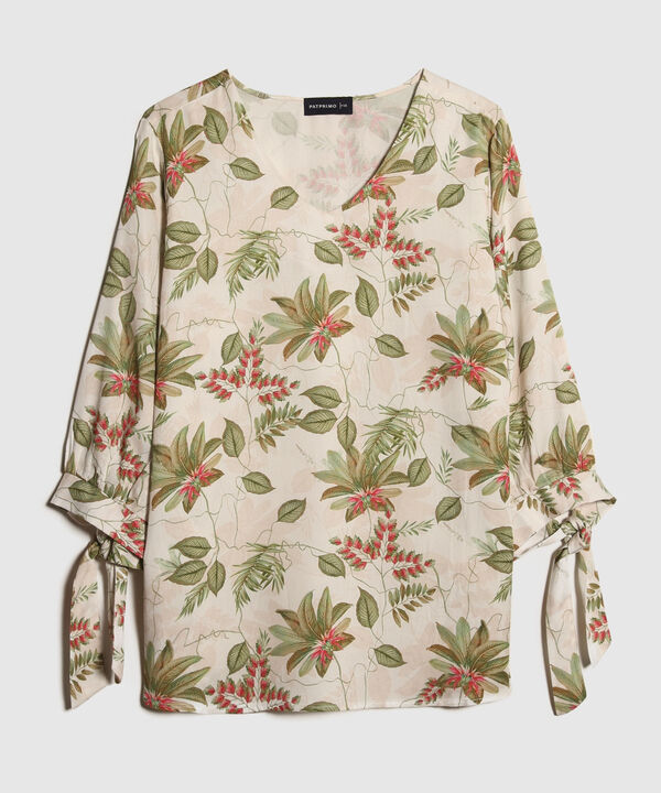 Blusa Estampada Manga 3/4