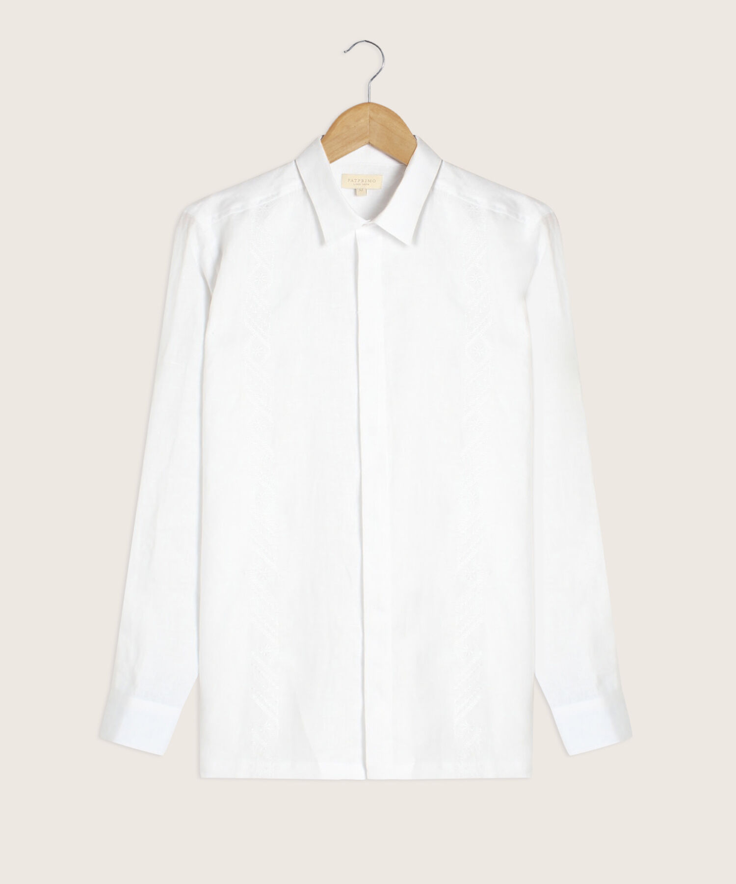 Camisa Guayabera Manga Larga Cuello Camisero