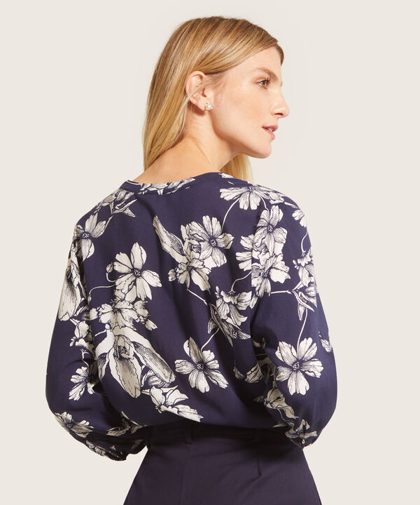 Blusa Manga 3/4 Estampada