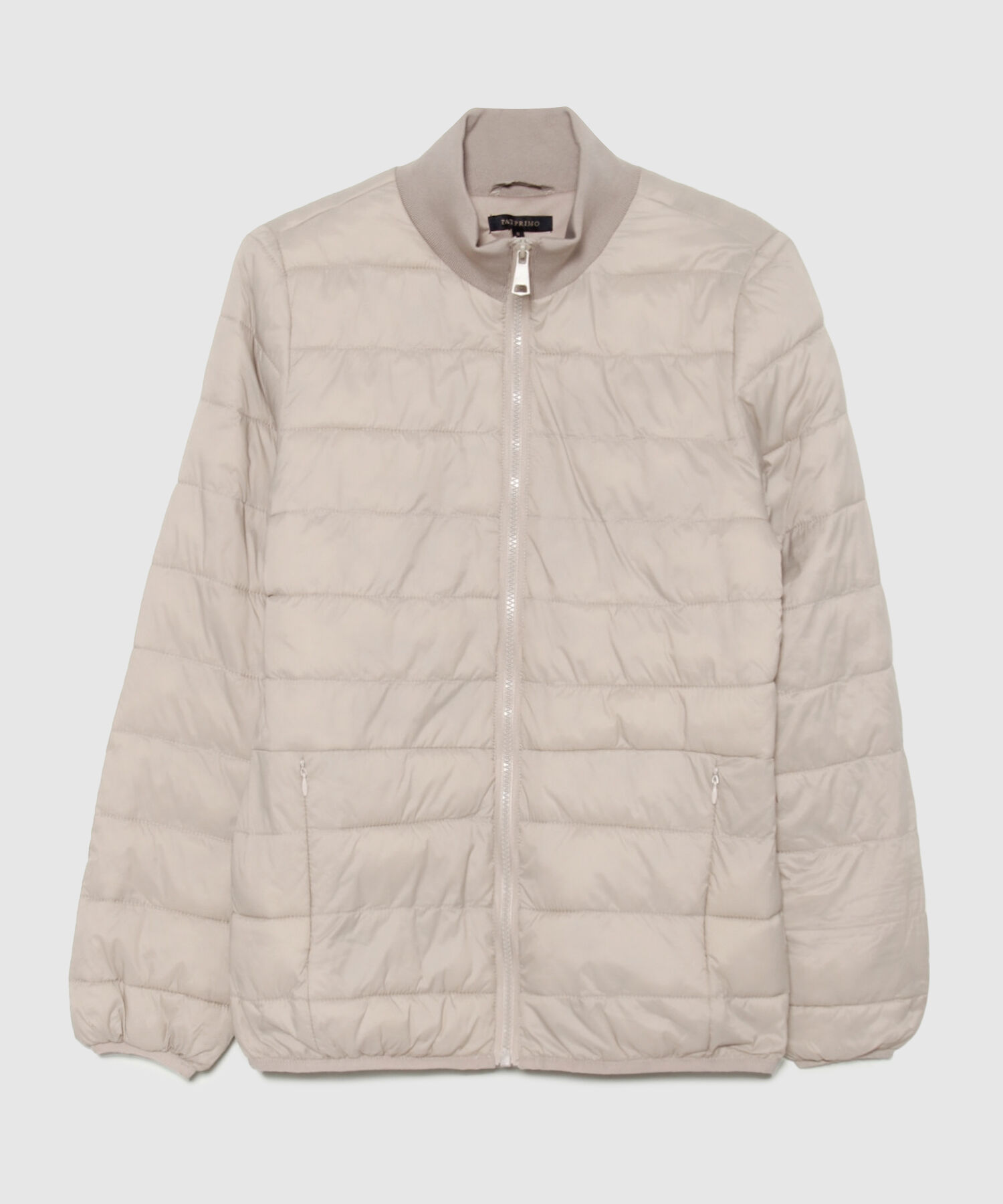 Chaqueta Acolchada Manga Larga Con Rib